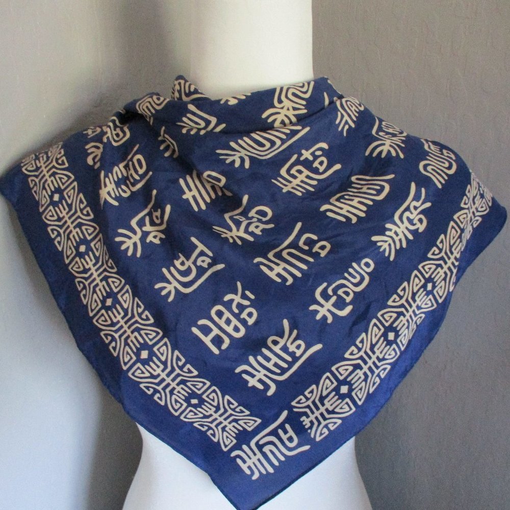 Hieroglyphic inspired scarf
